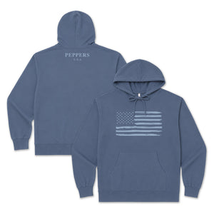 Peppers Blue Flag Pullover Hoodie