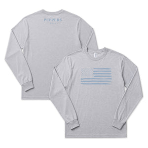 Peppers Blue Flag Long Sleeve T-Shirt