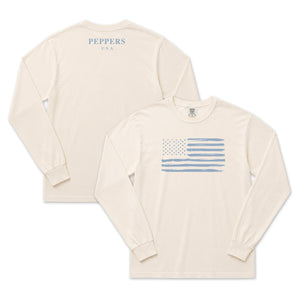 Peppers Blue Flag Long Sleeve T-Shirt