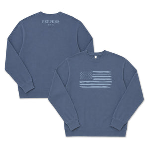 Peppers Blue Flag Pullover Crew