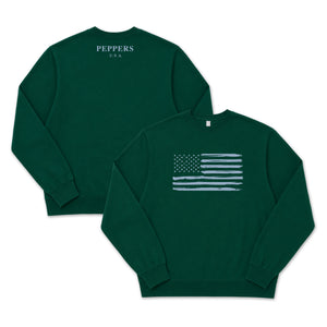 Peppers Blue Flag Pullover Crew