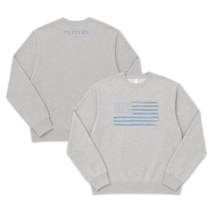Peppers Blue Flag Pullover Crew